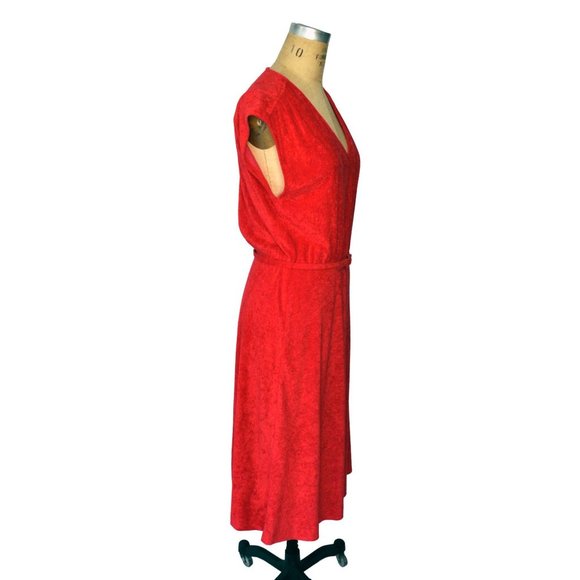 Vintage 60s JT Dress Co Sleeveless Red Dress - Picture 3 of 6
